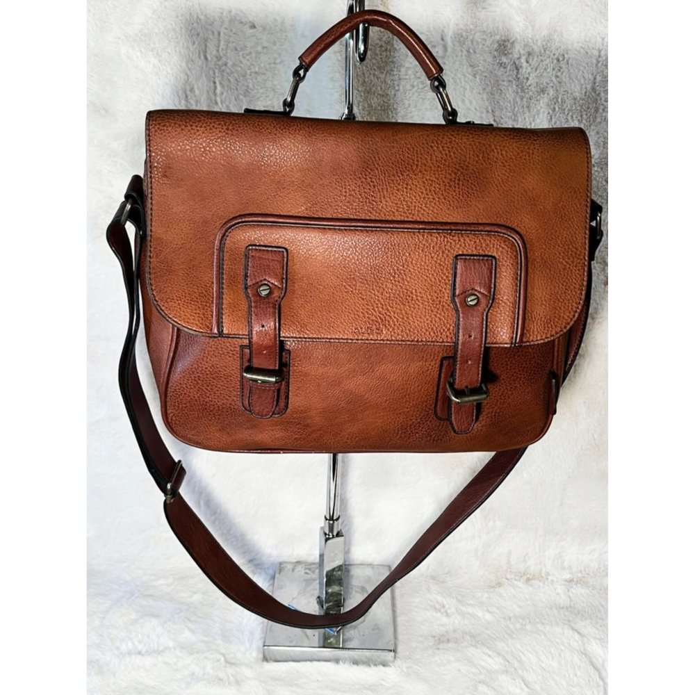 Aldo Brown faux Leather Messenger Bag